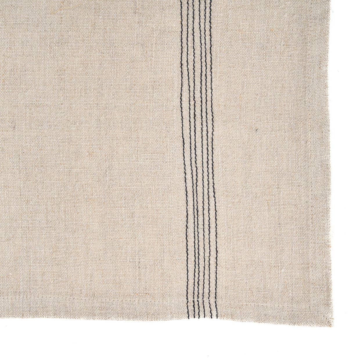 The Lint Biscuit Napkin - Natural Black
