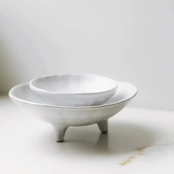 Footed Ceramic Display Bowl