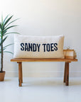 SANDY TOES - Hand Hooked Pillow
