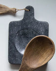 Marble Paddle Spoon Rest with Jute Tassel