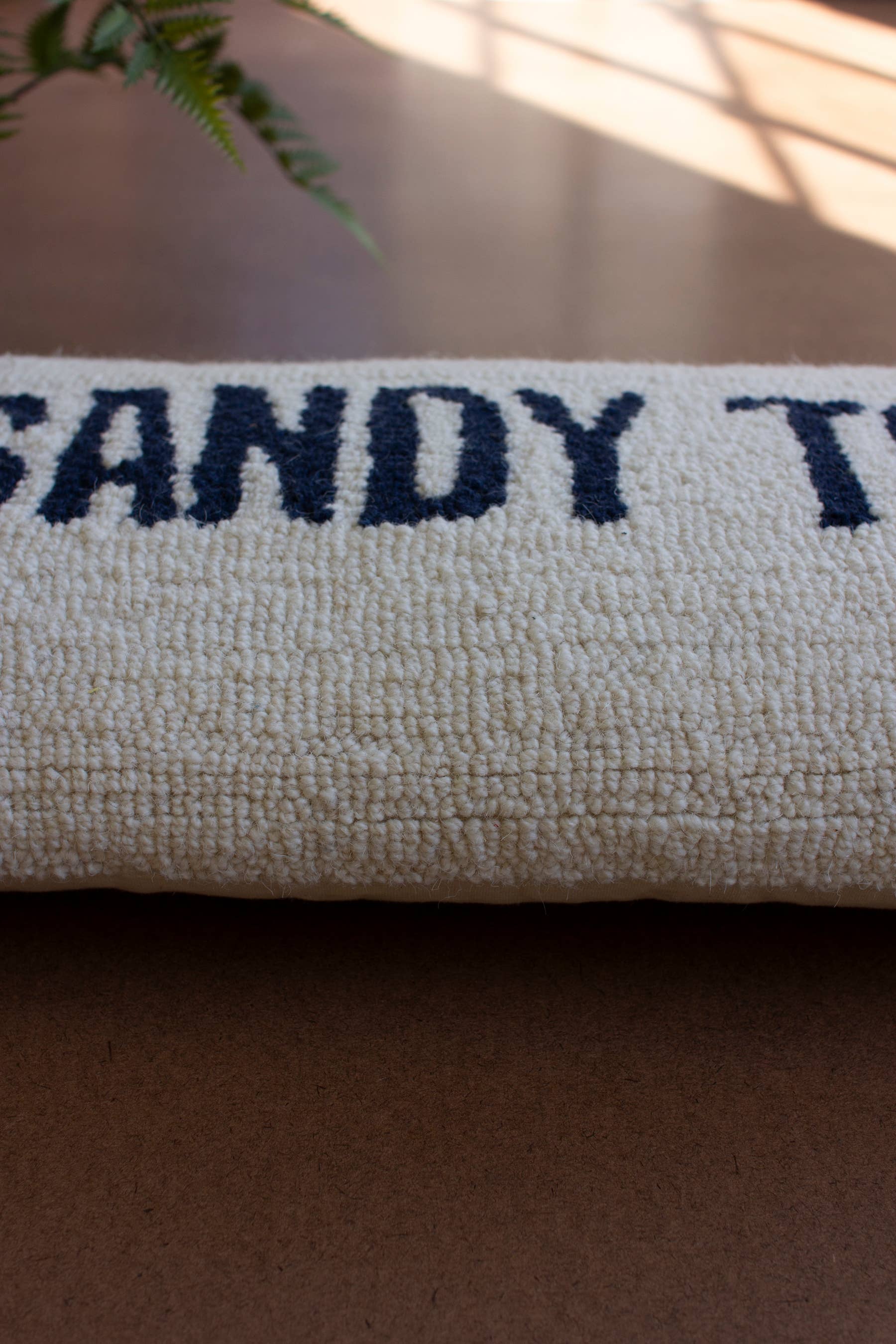 SANDY TOES - Hand Hooked Pillow