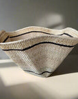 Striped and Waved Palm Leaf Dancing Basket