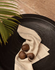 The Lint Biscuit Napkin - Natural Black