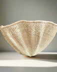 Dramatic Rippled Palm Leaf Dancing Basket