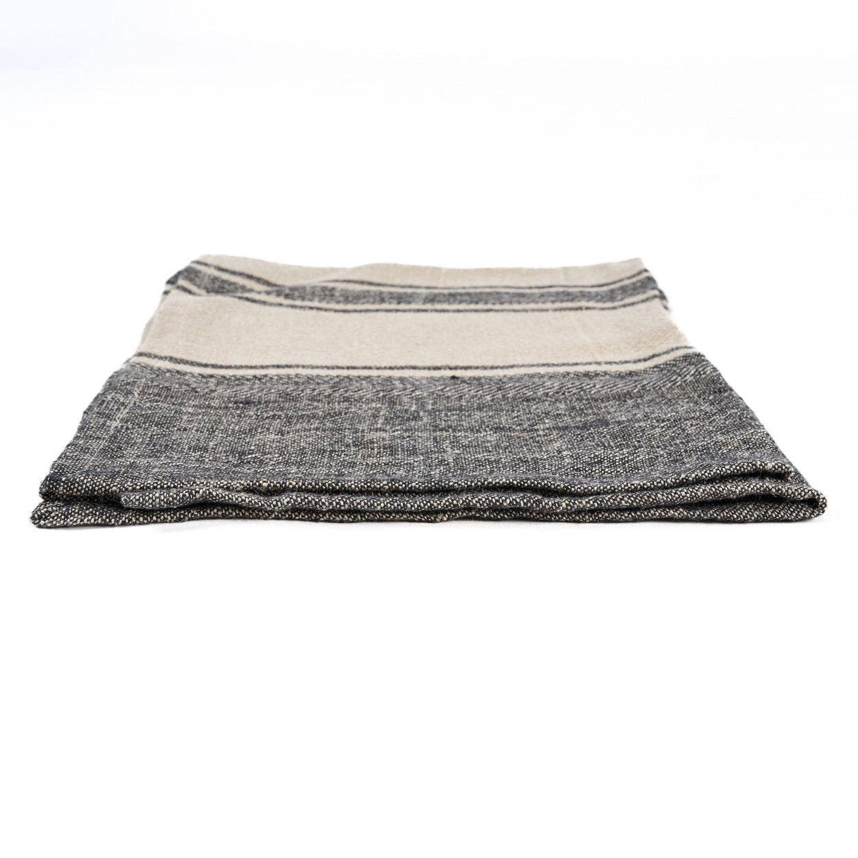 The Linen Smudge Kitchen Towel - Natural Black