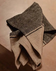 The Linen Dash Kitchen Towel - Natural Black