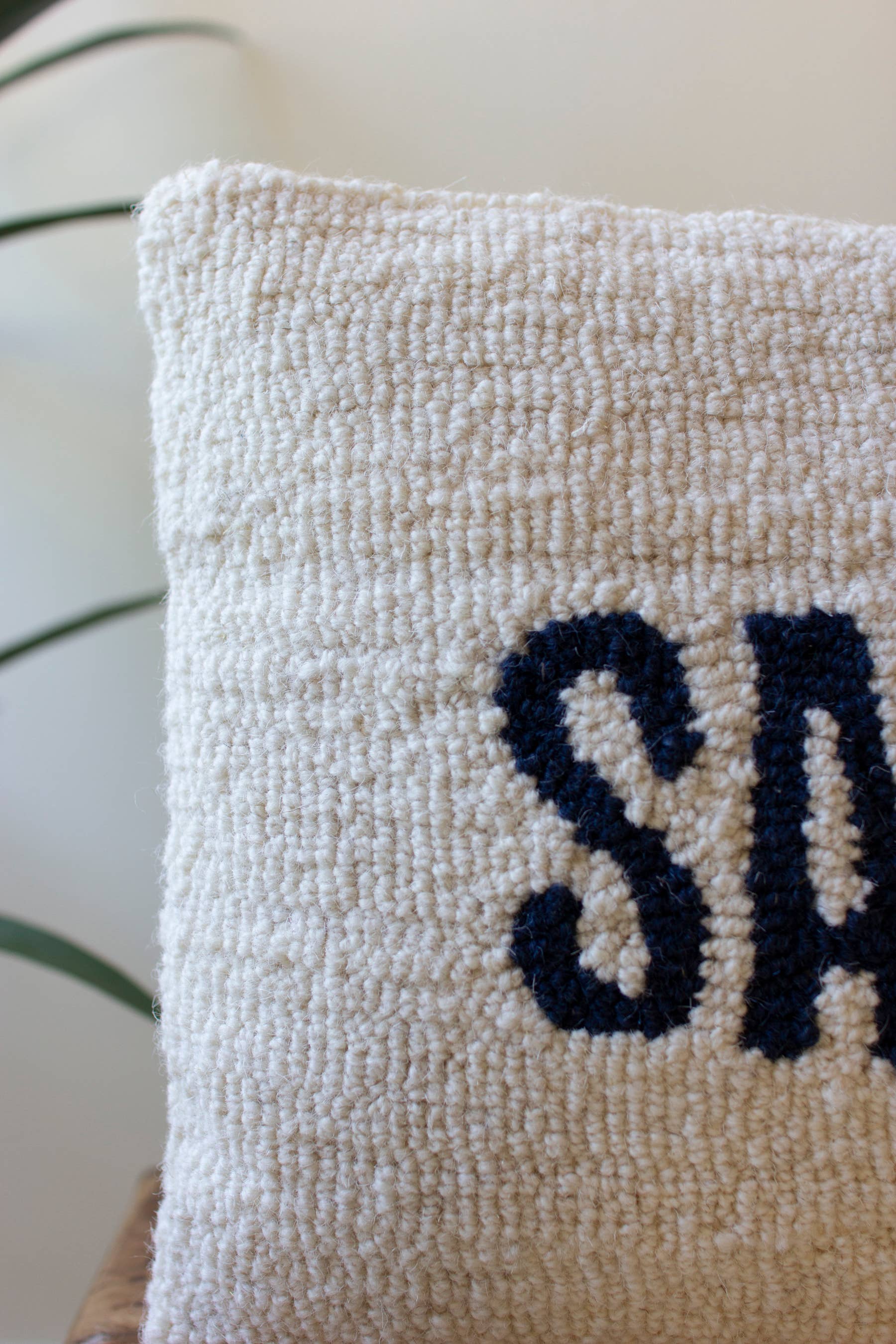 SANDY TOES - Hand Hooked Pillow