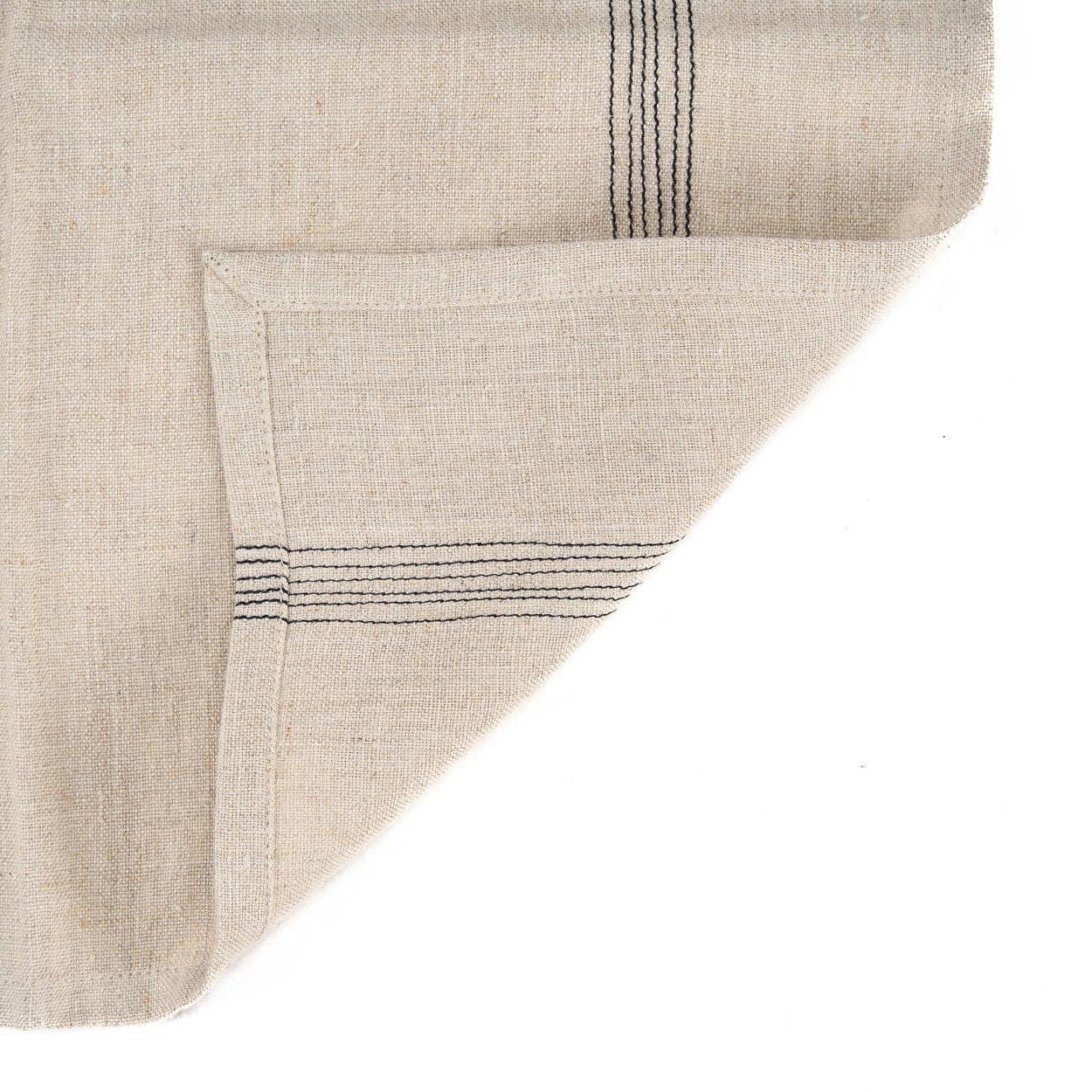 The Lint Biscuit Napkin - Natural Black