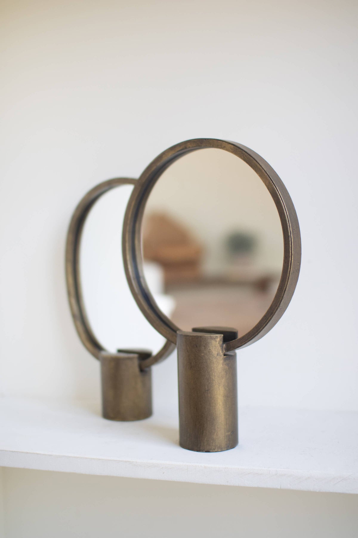 ANTIQUE GOLD TABLETOP MIRROR