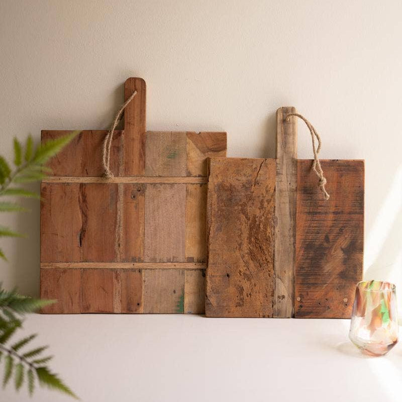 SET OF TWO WOOD CHEESE BOARDS