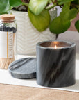 Palo Santo Scented Black Marble Candle