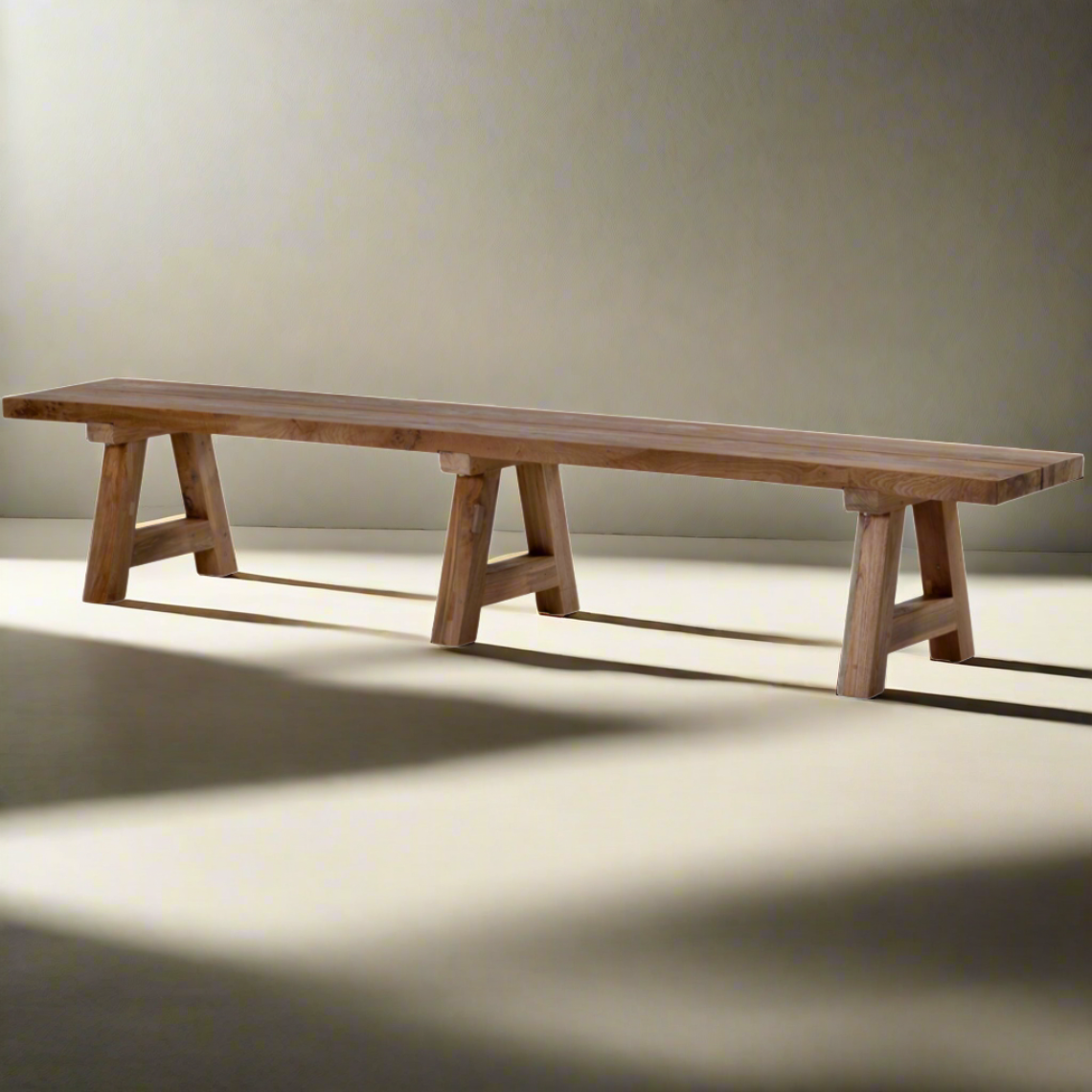 Teak Trestle Bench