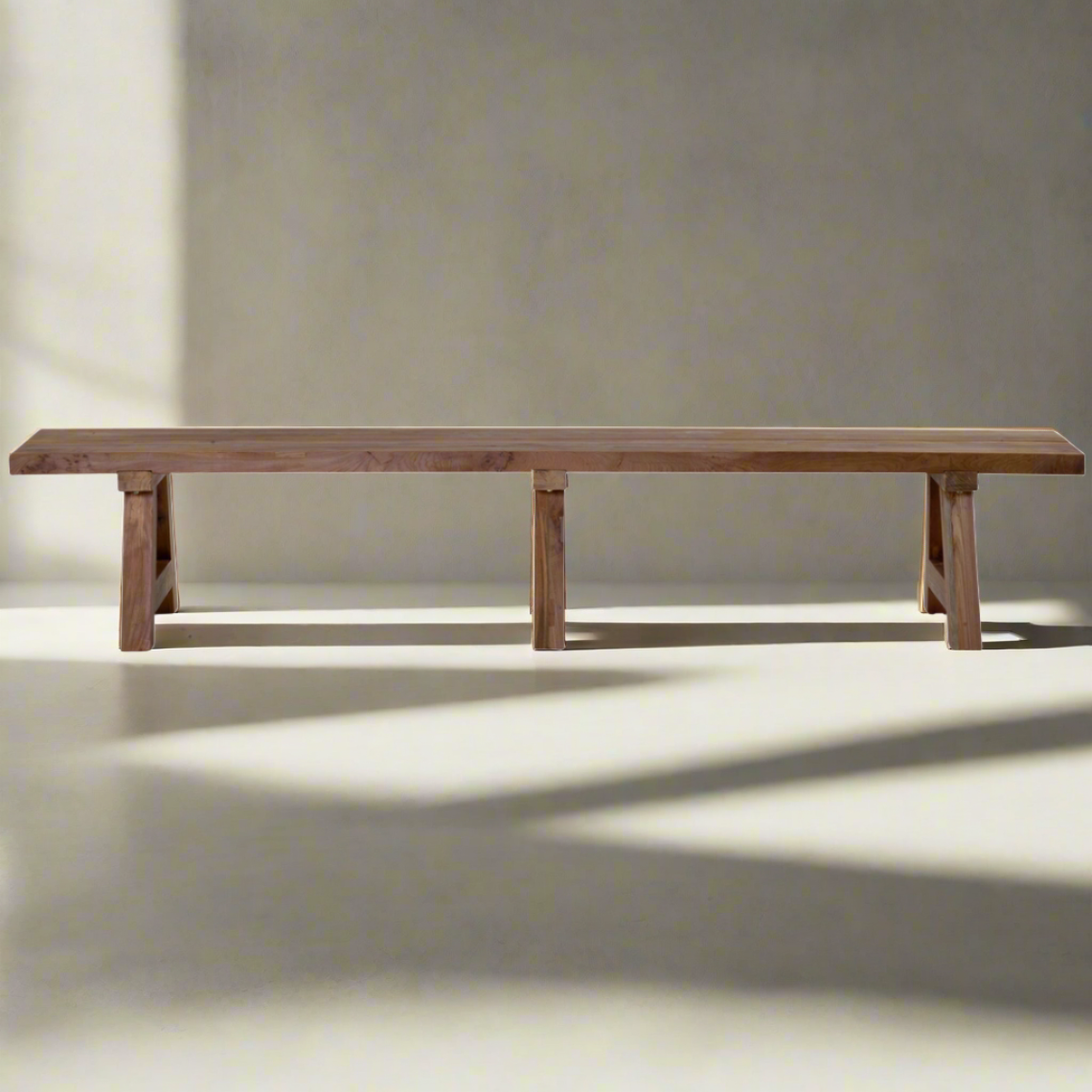 Teak Trestle Bench