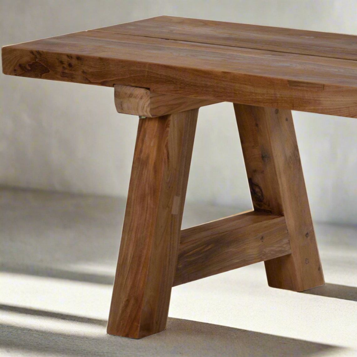 Teak Trestle Bench