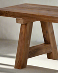 Teak Trestle Bench