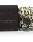 AG Opal Glass Three Wick Candle Jar in Black Fig Vetiver