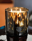 AG Opal Glass Three Wick Candle Jar in Black Fig Vetiver